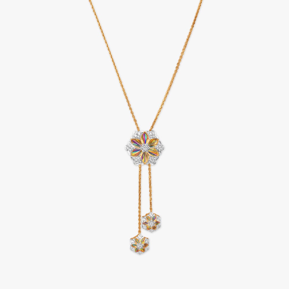 Floral Reverie Diamond Pendant with Chain,,hi-res image number null