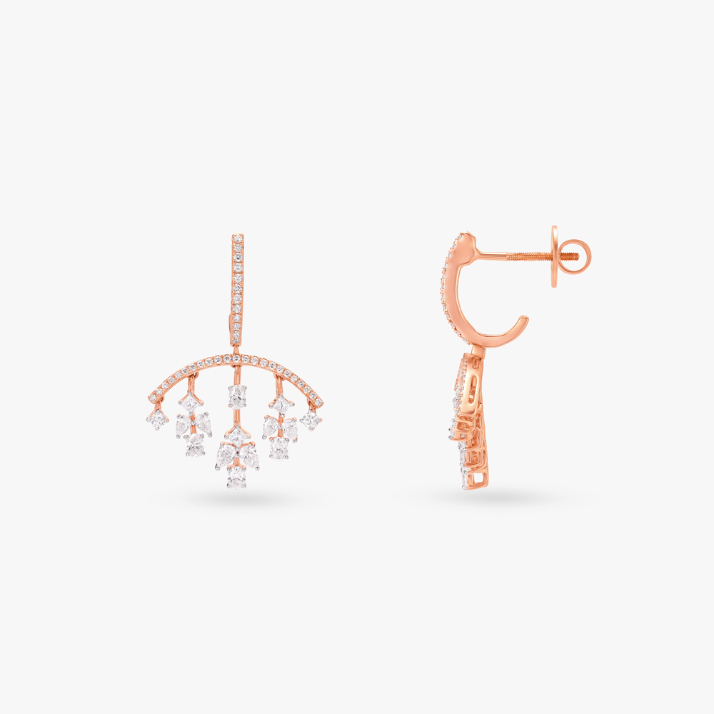 Contemporary Diamond Drop Earrings,,hi-res image number null