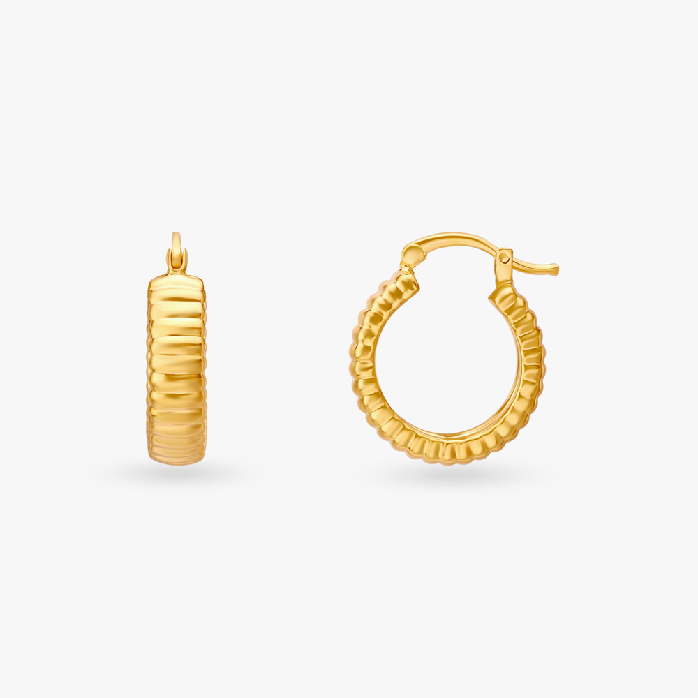 Contemporary Gold Hoop Earrings,,hi-res image number null