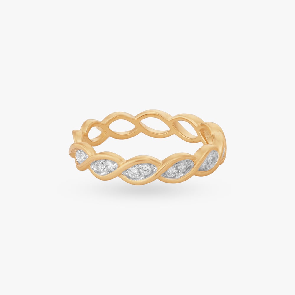 Interlaced Wave Diamond Ring,,hi-res image number null