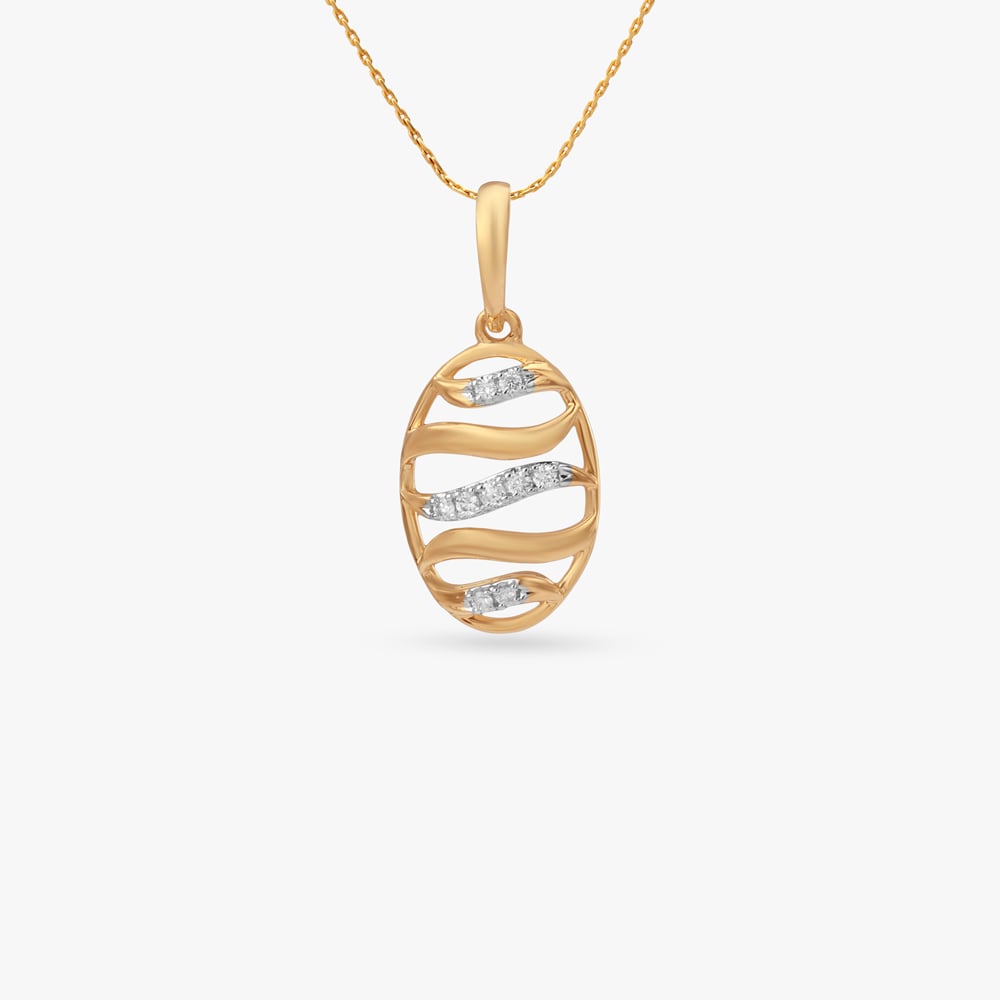 

Ripple Frame Diamond Pendant