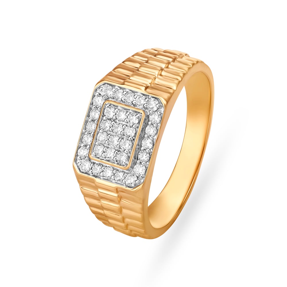 Magnificent Gold and Diamond Finger Ring for Men],,hi-res image number null