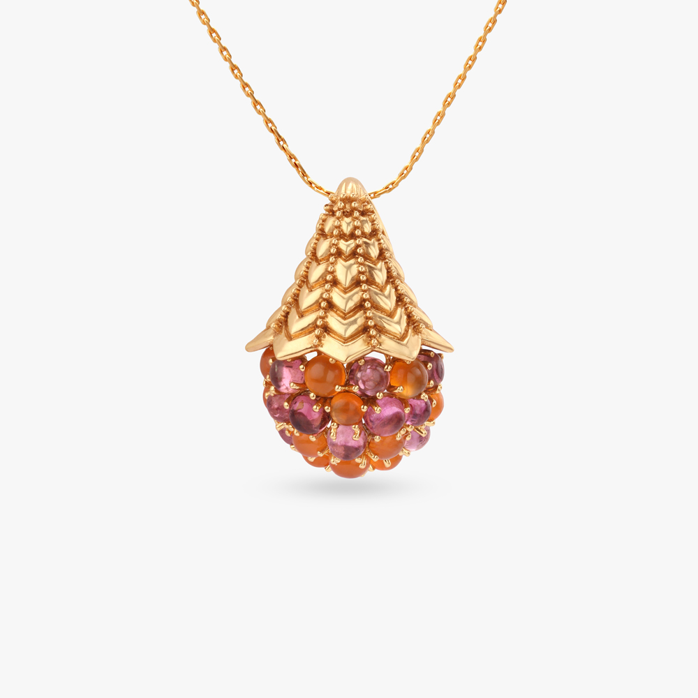 Vineyard Glow Gold Pendant and Earrings Set,,hi-res image number null