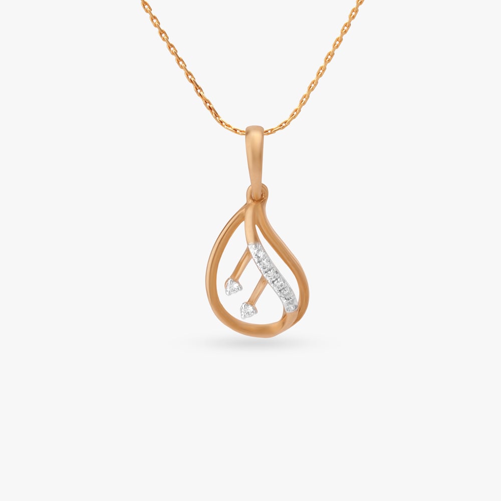 Floating Curve Diamond Pendant,,hi-res image number null