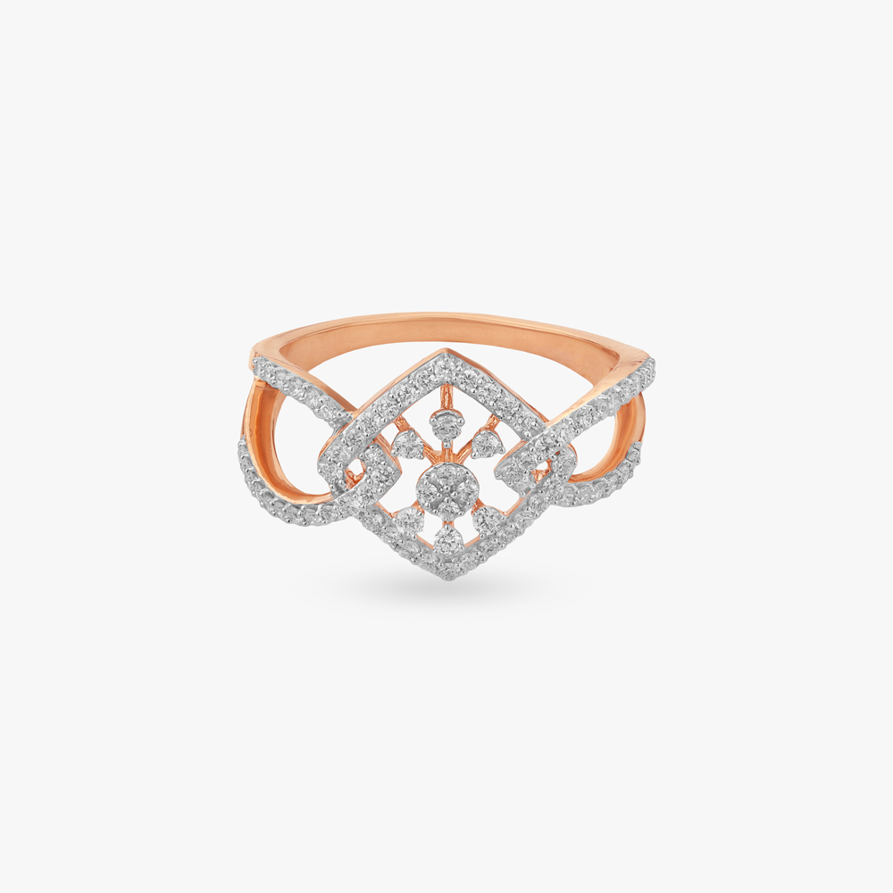 Eternal Knot Diamond Ring,,hi-res image number null