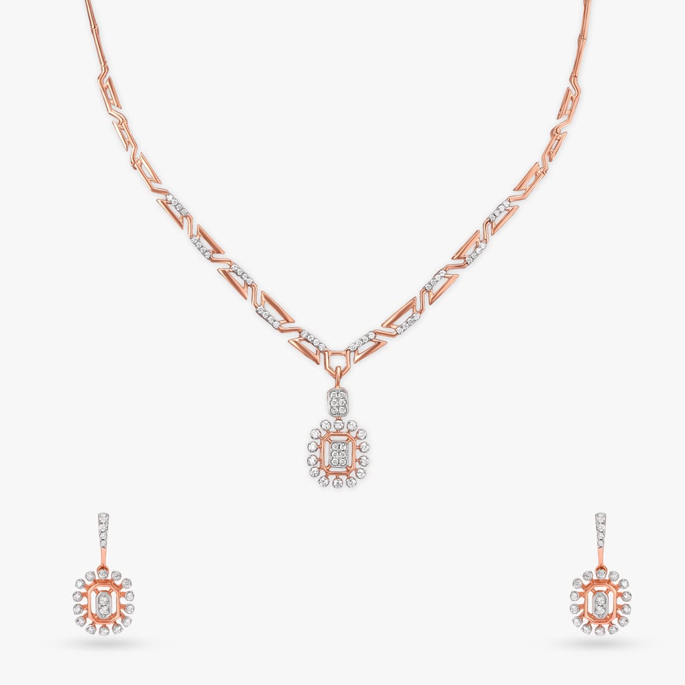 Glamorous Grace Diamond Necklace Set,,hi-res image number null