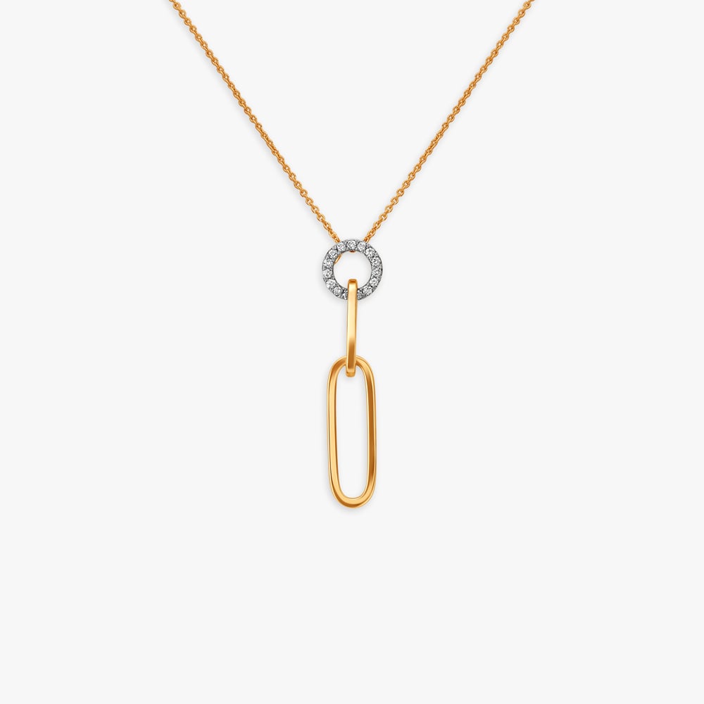 Enchanted Moon Diamond Pendant with Chain