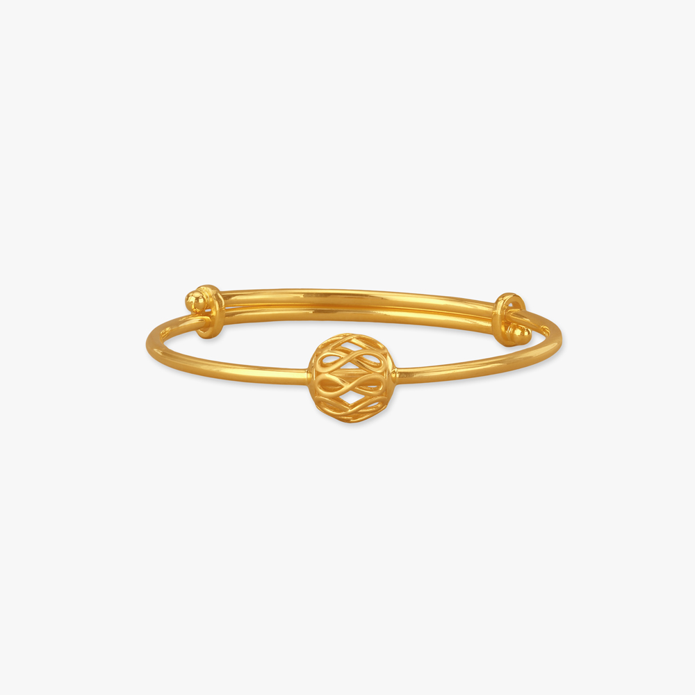 

Sweet Swirl Gold Bangle for Kids