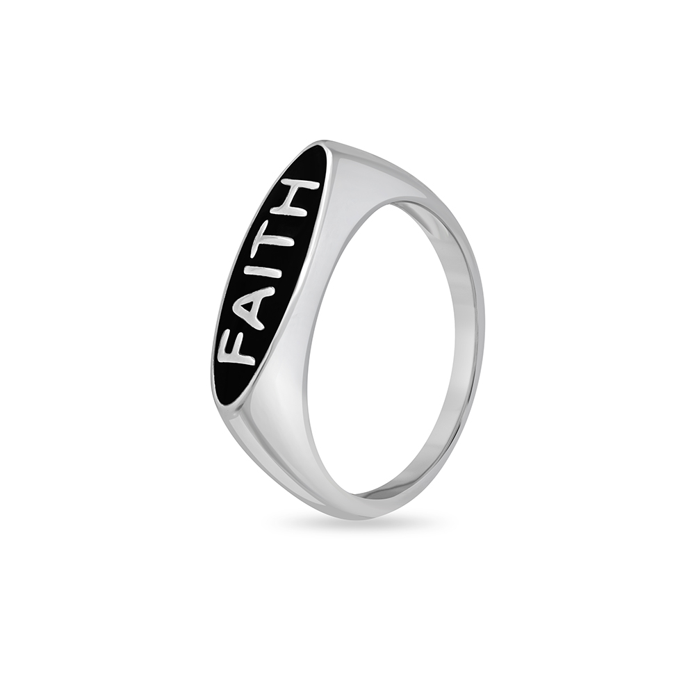 925 Silver Faith Ring