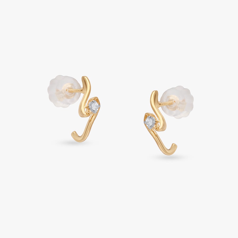 

Sculpted Curve Diamond Stud Earrings