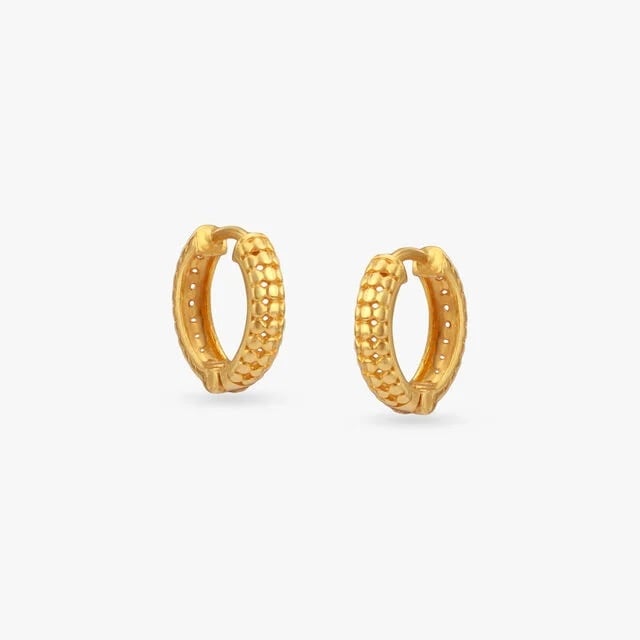 Gilded Rhythm Gold Hoop Earrings,,hi-res image number null