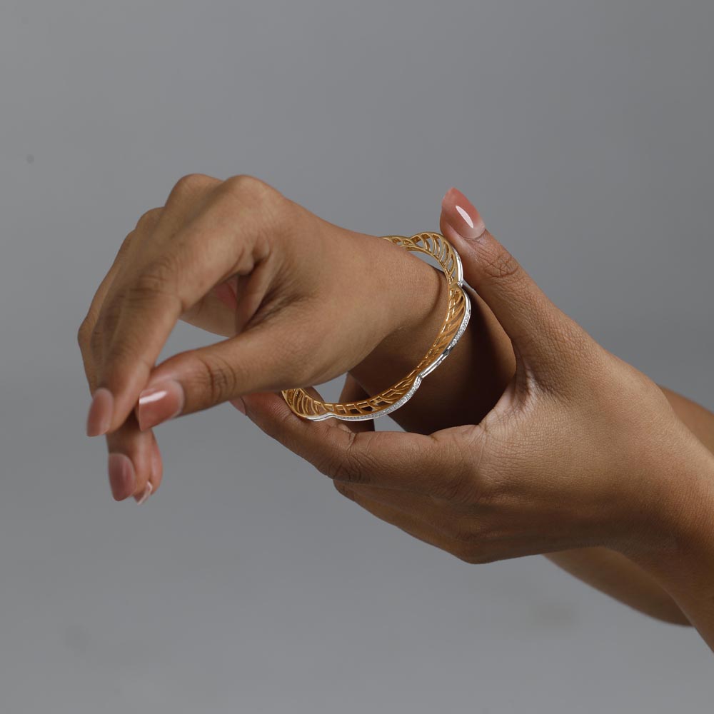 Shining Arch Diamond Bangle,,hi-res image number null