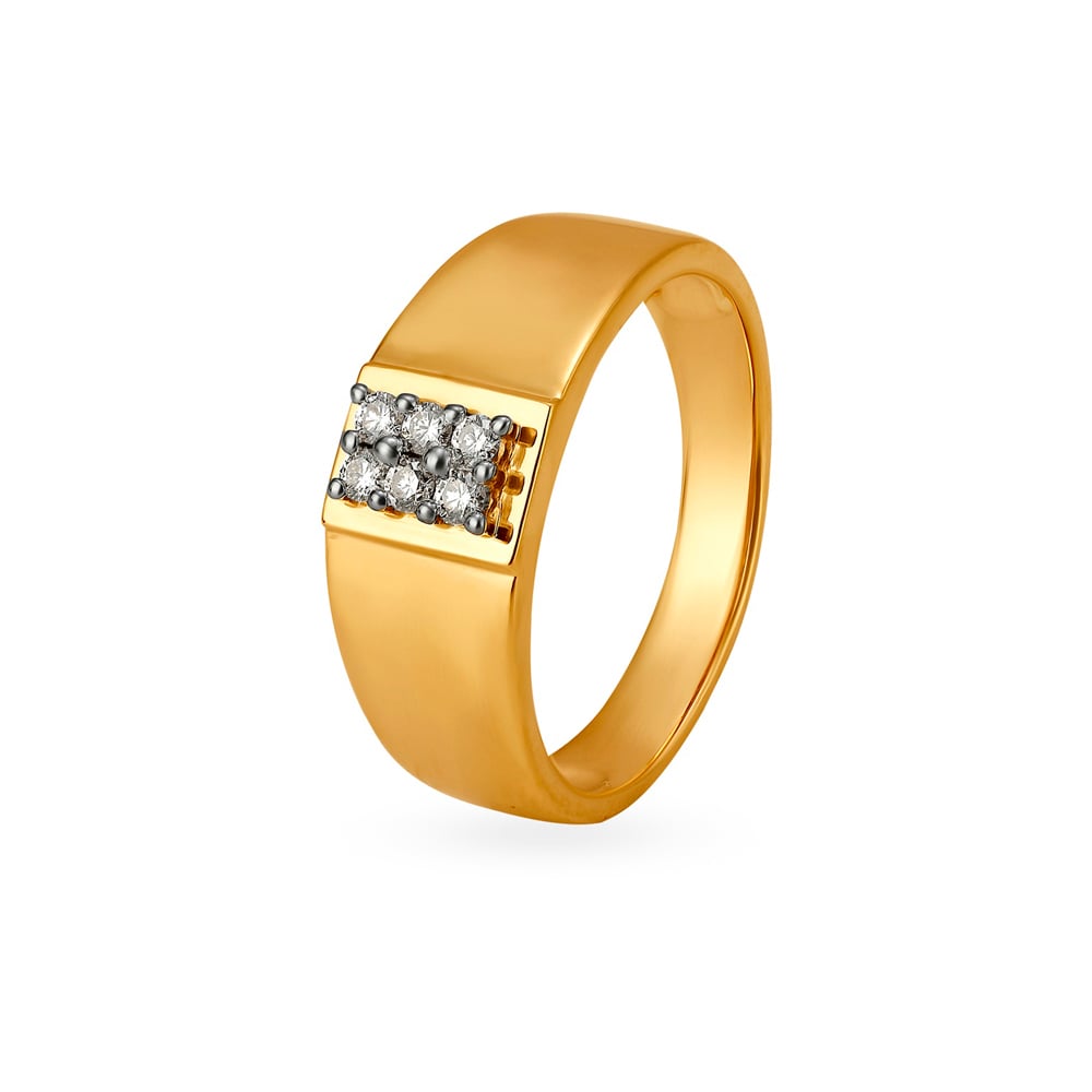 

Bold Diamond And 18 Karat Gold Ring for Men