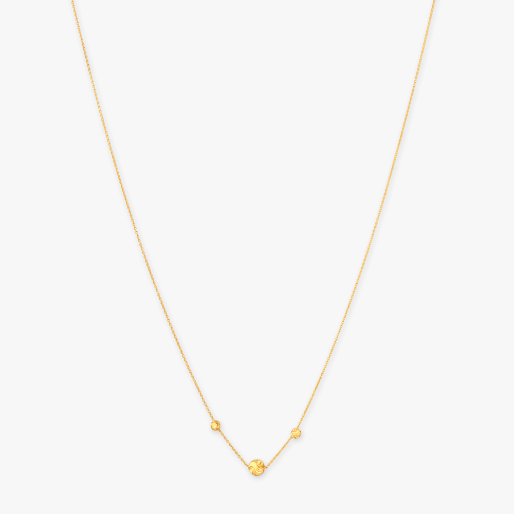 Swirl Bead Gold Chain,,hi-res image number null