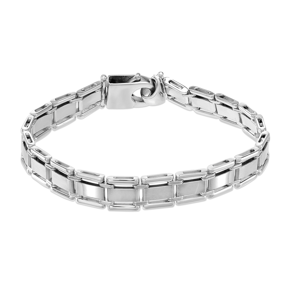925 Silver Bold Contemporary Bracelet for Men,,hi-res image number null