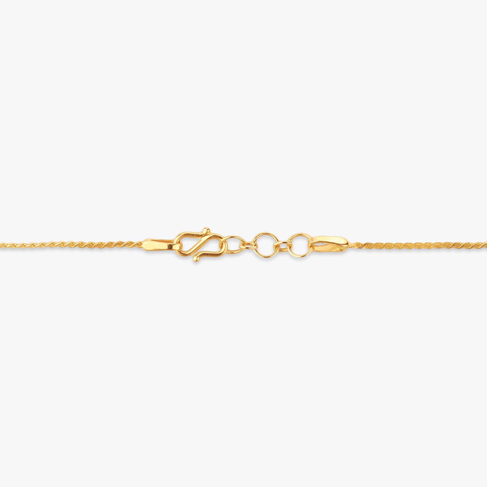 Twirl Bloom Gold Pendant with Chain for Kids,,hi-res image number null