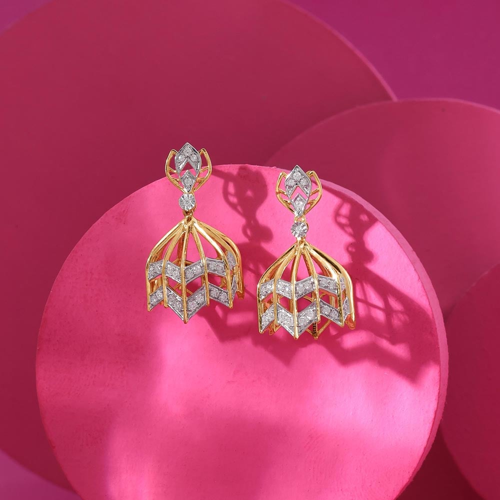 Chic Aura Diamond Jhumka,,hi-res image number null