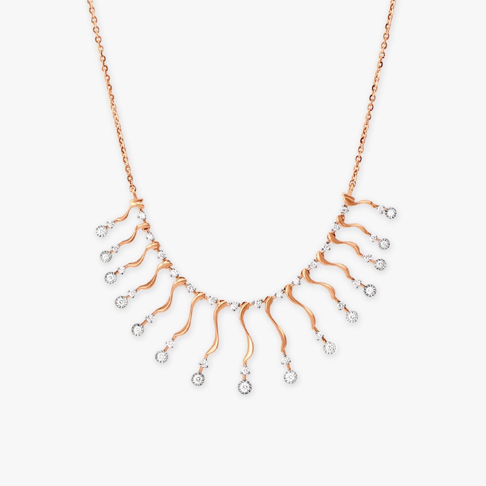 Shimmer Droplets Diamond Necklace,,hi-res image number null