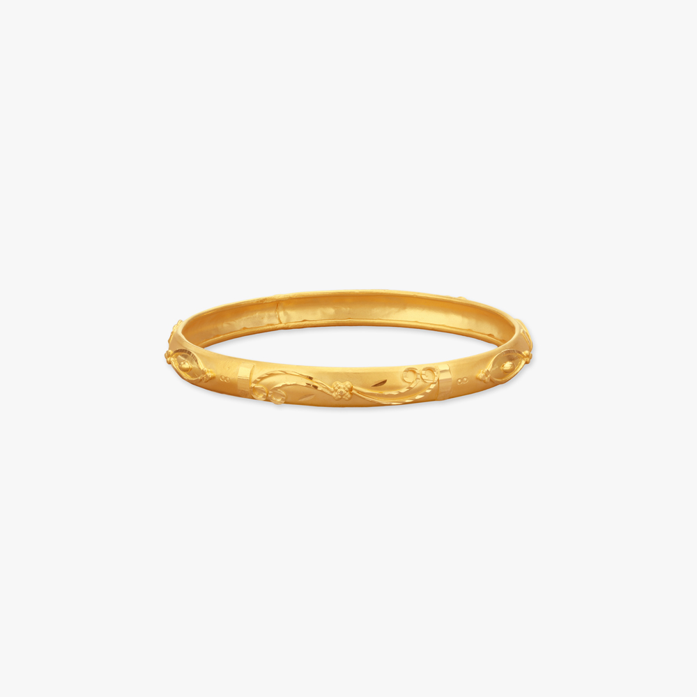 Little Blossom Gold Bangles for Kids,,hi-res image number null