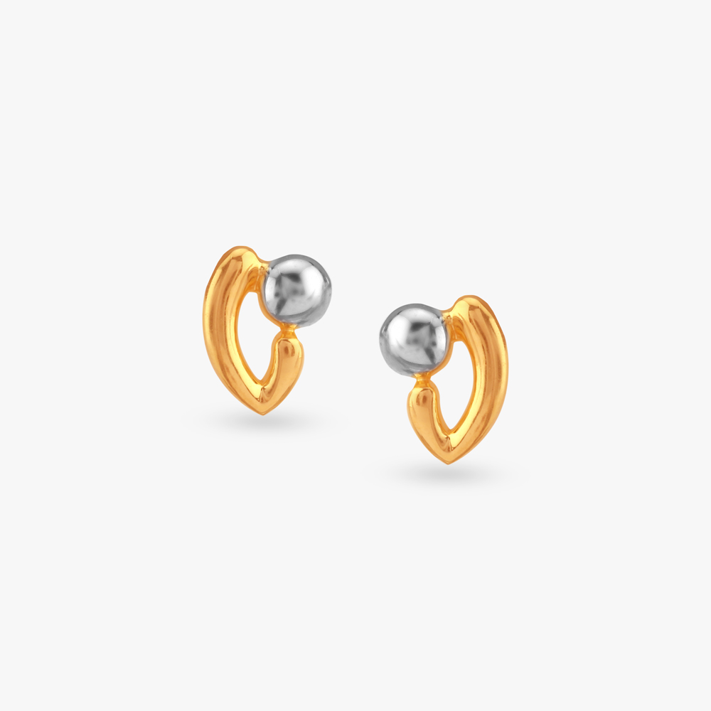 

Cuddle Bead Gold Stud Earrings for Kids