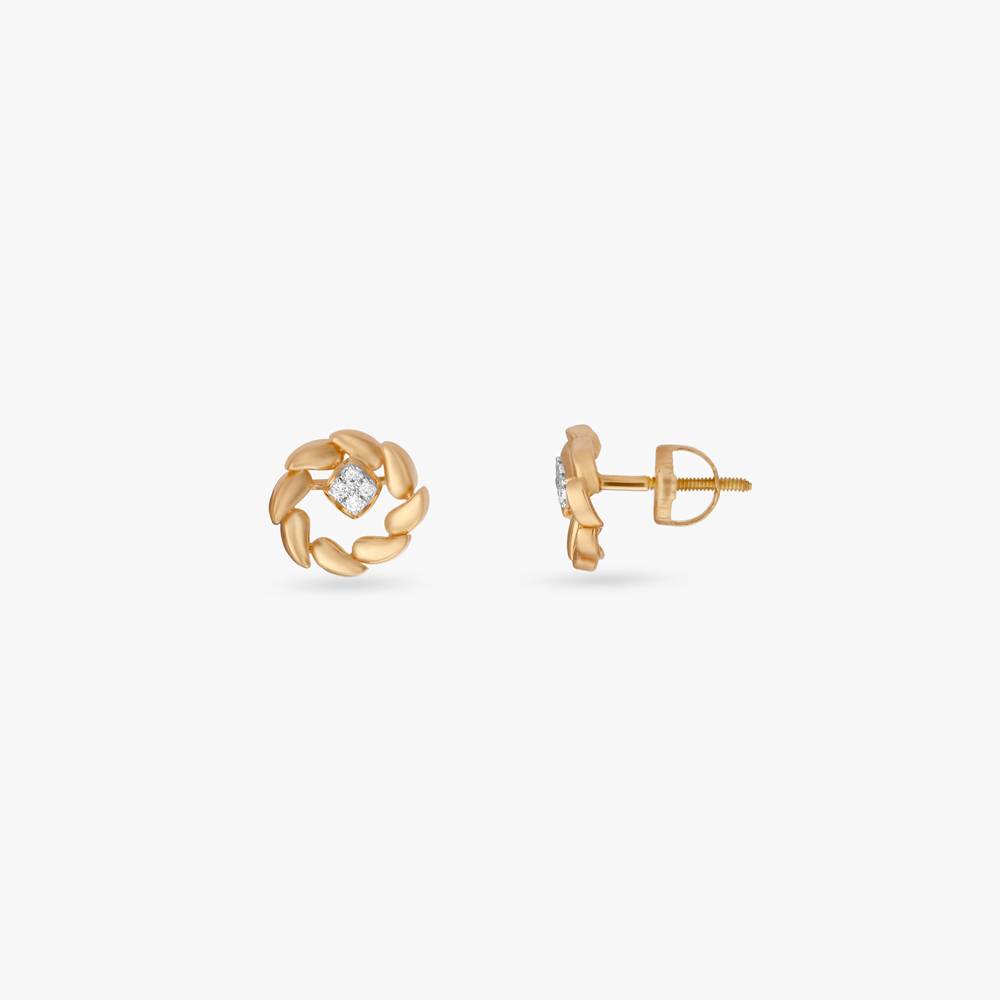 Petal Spin Diamond Stud Earrings,,hi-res image number null