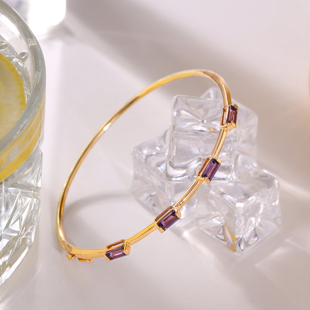 Violet Velvet 14KT Amethyst Bangle,,hi-res image number null