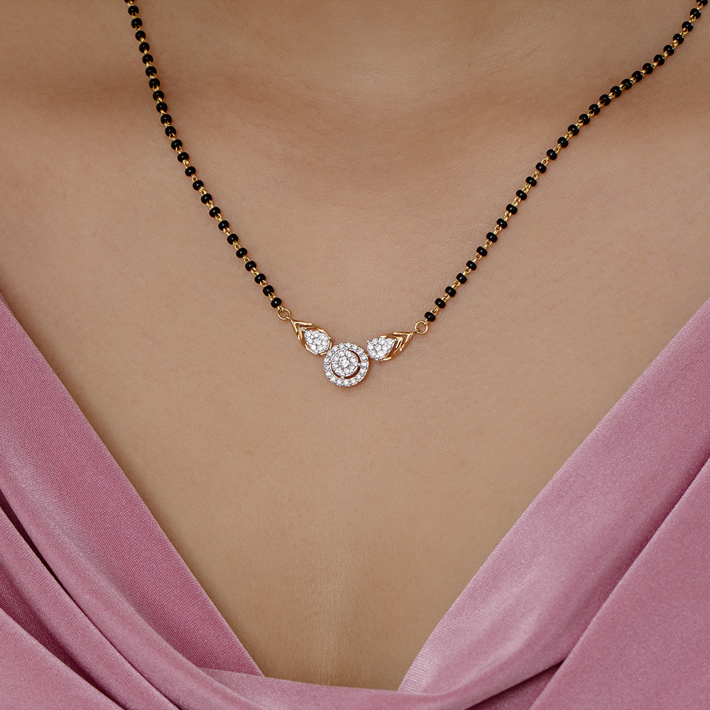 Elegant Charm Gold and Diamond Mangalsutra,,hi-res image number null