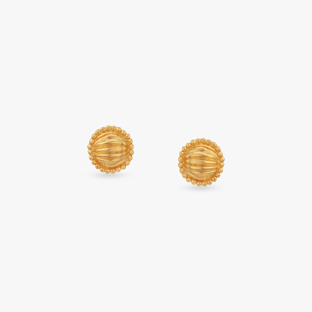 

Mini Majesty Gold Stud Earrings for Kids