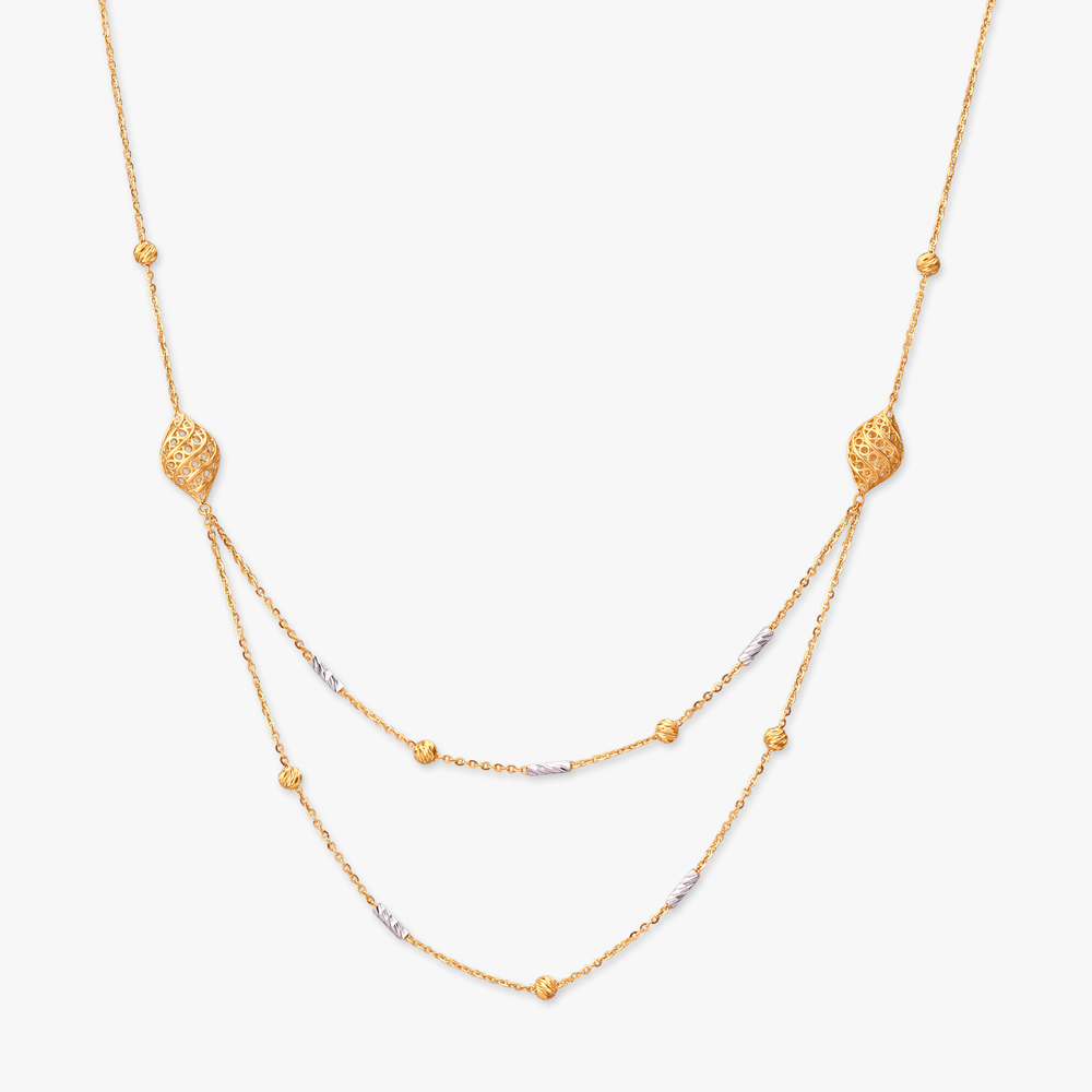 Leaf Muse Gold Necklace Set,,hi-res image number null