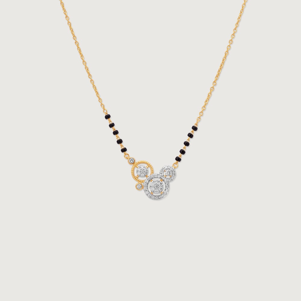 Radiant Layered Diamond Mangalsutra,,hi-res image number null