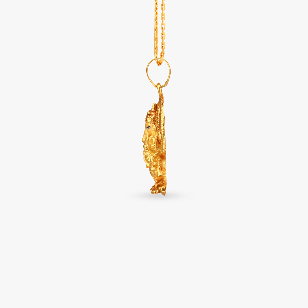 Serpent Ganesha Gold Pendant,,hi-res image number null