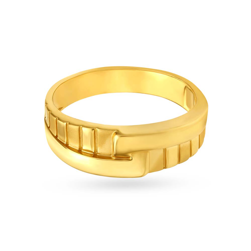 Stunning Geometric Gold Ring for Men,,hi-res image number null
