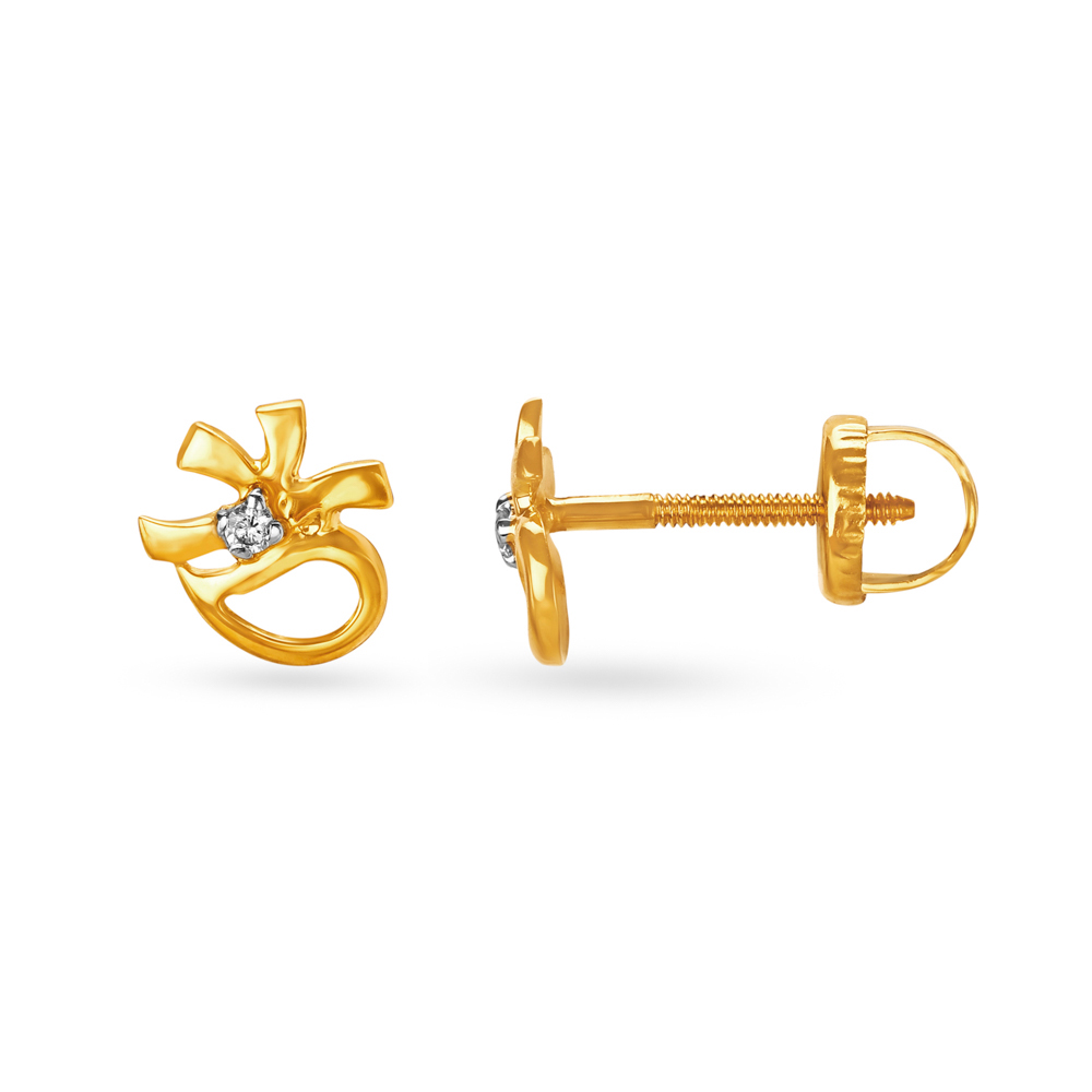 Charming Floral Diamond Stud Earrings,,hi-res image number null