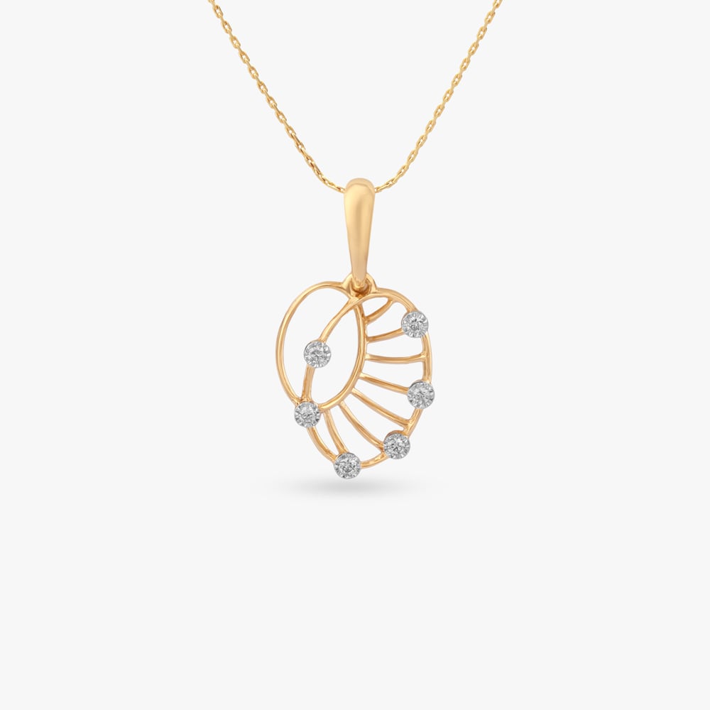 

Flowing Feather Diamond Pendant