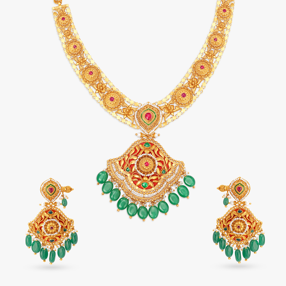 An Ode to History Necklace Set with Pearl Gehri,,hi-res image number null