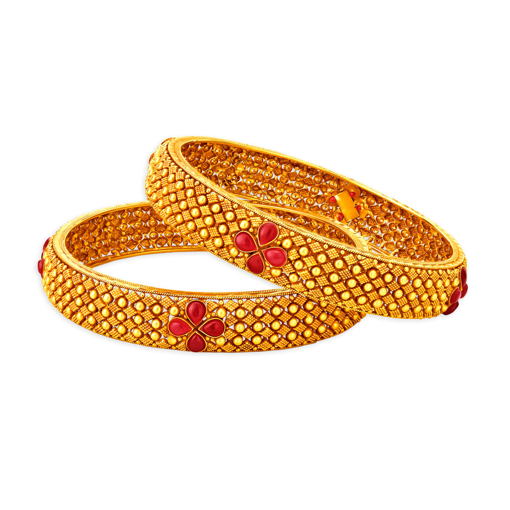 Ornate Gold Bangles