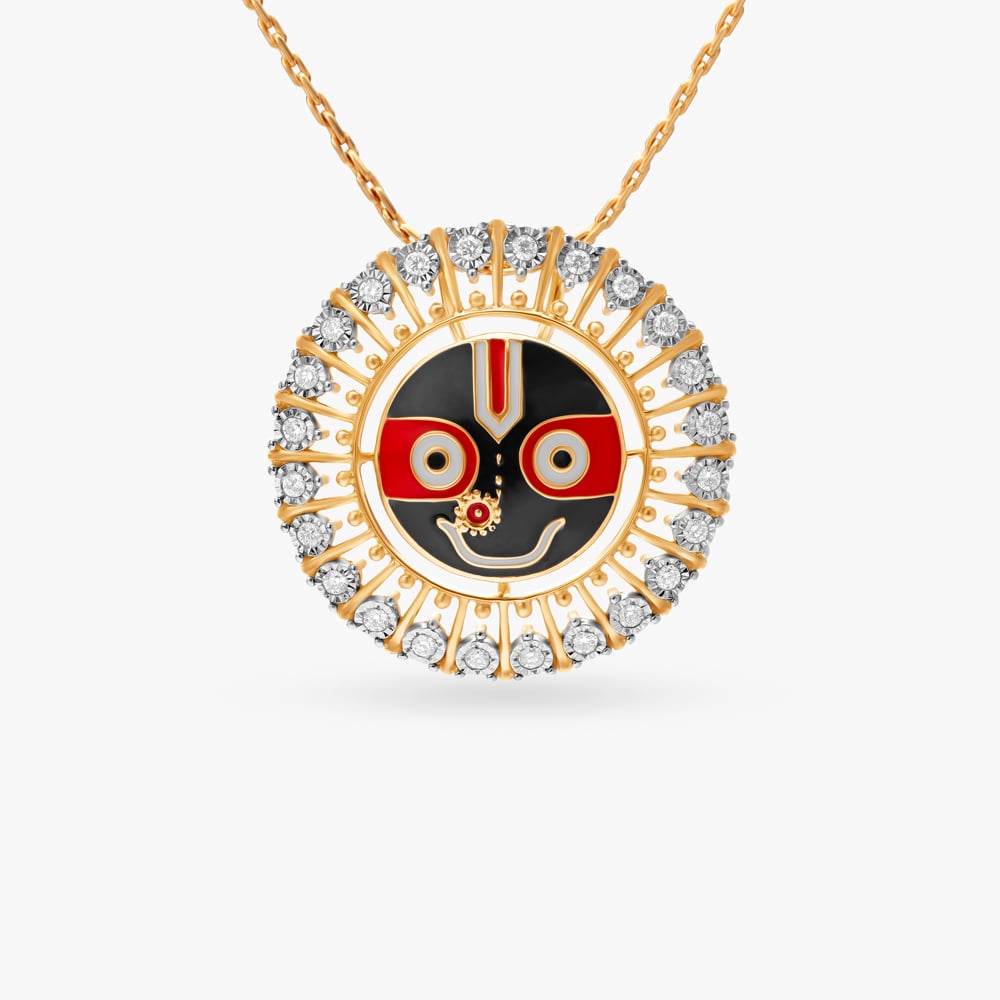 

Sublime Lord Jagannath Diamond Pendant