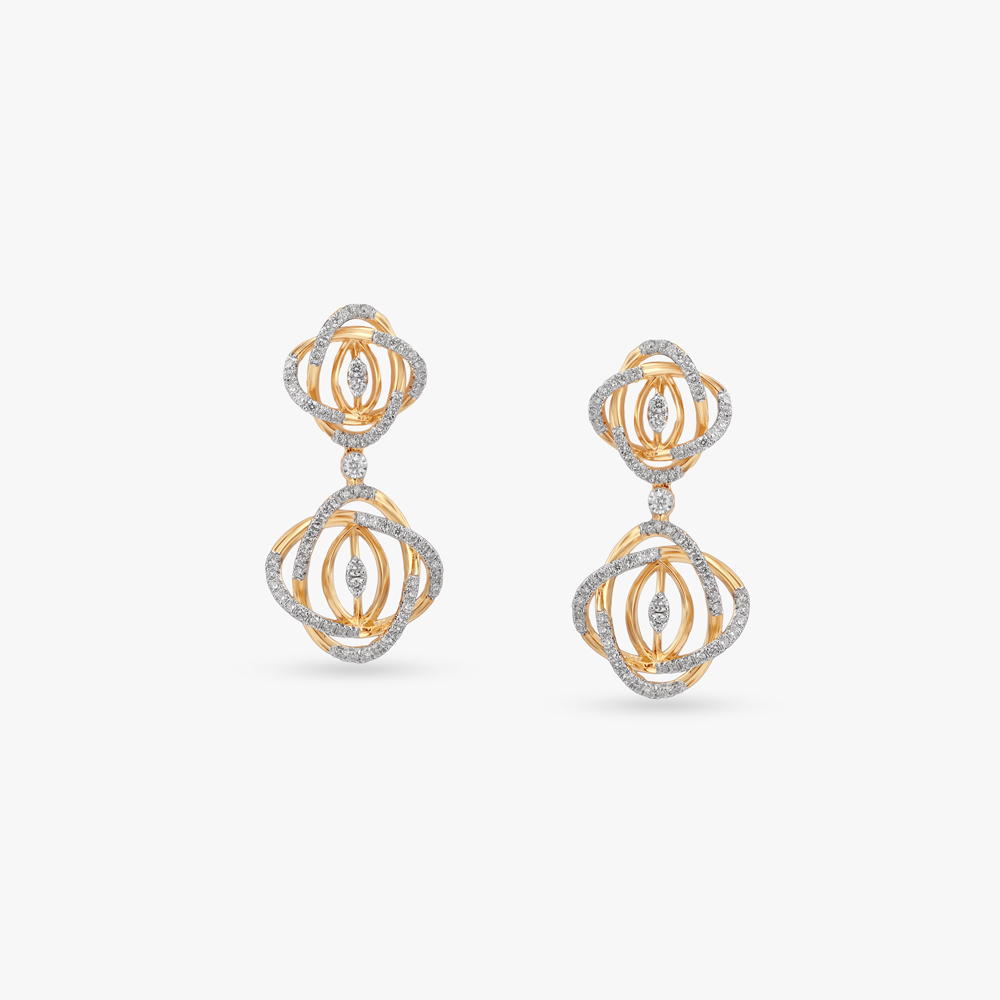 Infinite Drift Diamond Drop Earrings,,hi-res image number null