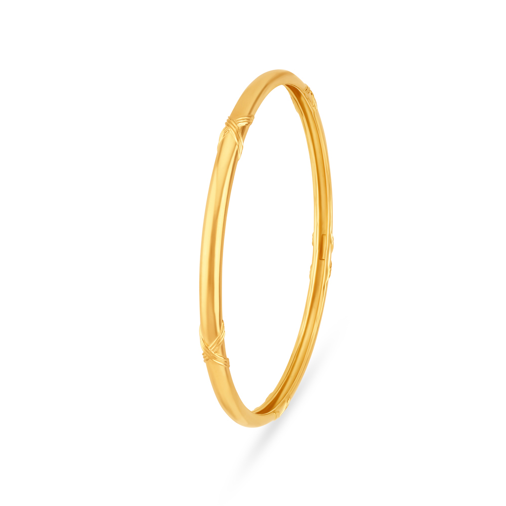 Intricate Polished Gold Bangle,,hi-res image number null