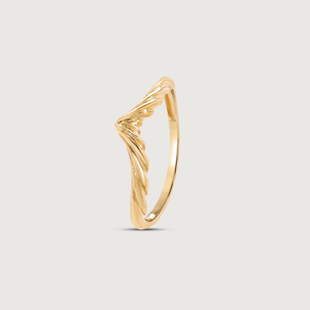 Wavy Charm Gold Ring,,hi-res image number null