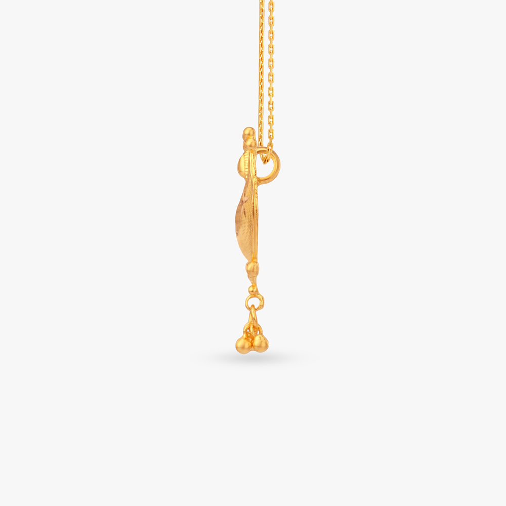 Lattice Arc Gold Pendant,,hi-res image number null