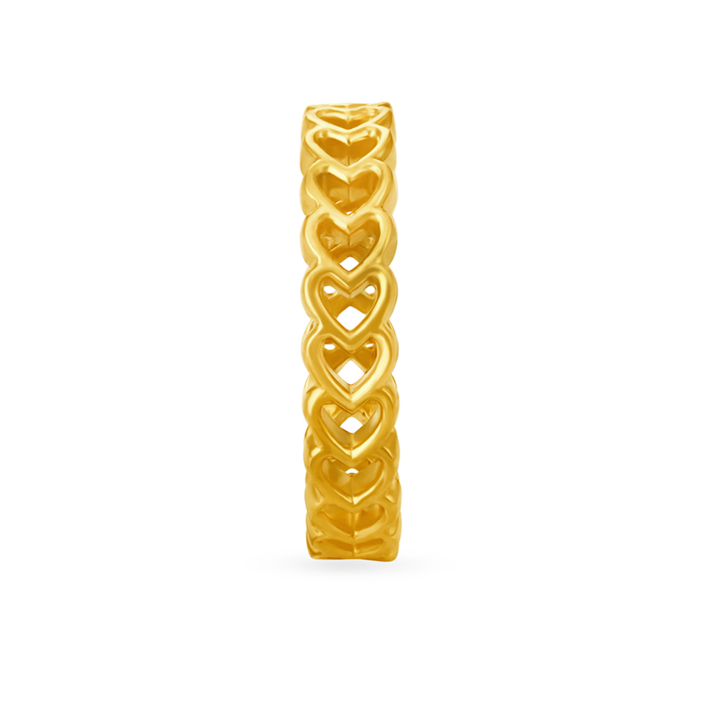 Slender Hearts Gold Ring,,hi-res image number null