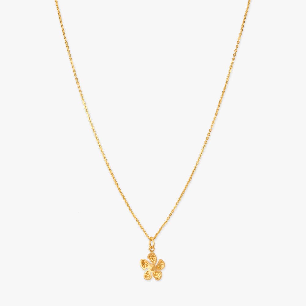 

Daisy Drape Gold Pendant with Chain for Kids