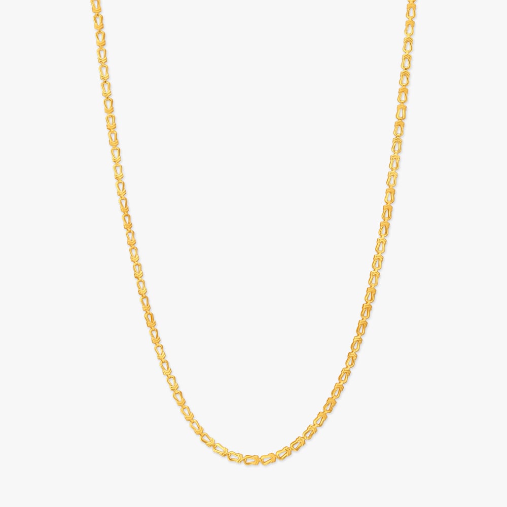 Geometric Link Gold Chain,,hi-res image number null