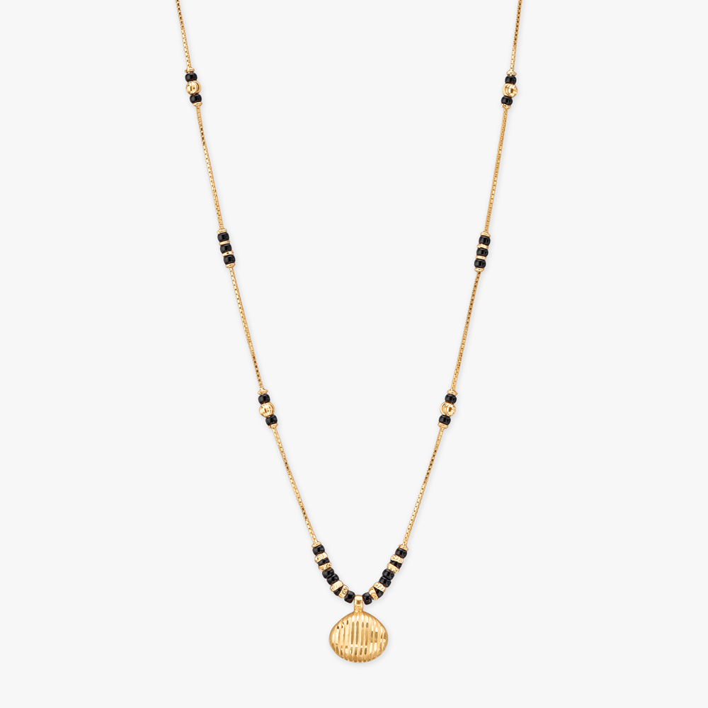 Ribbed Orb Gold Mangalsutra,,hi-res image number null