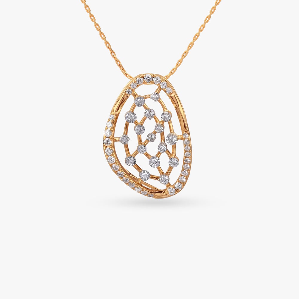 Sculpted Sparkle Diamond Pendant and Earrings Set,,hi-res image number null