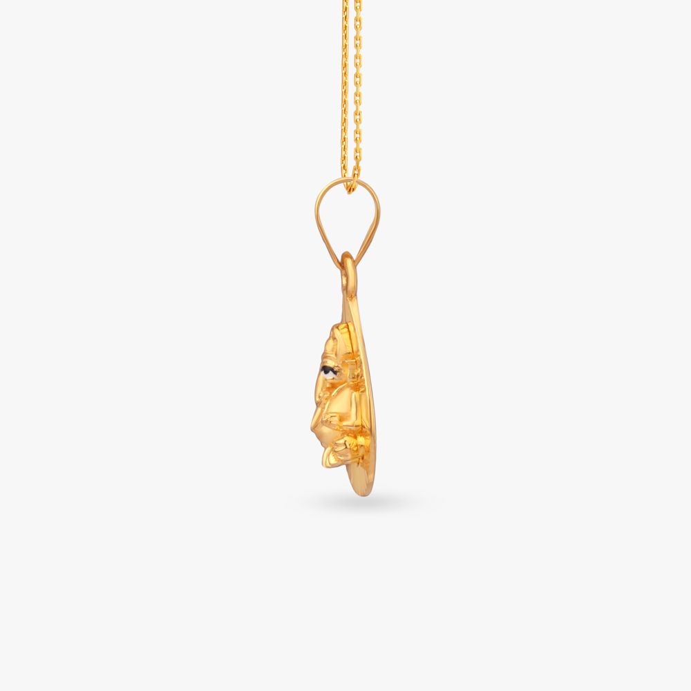 Radiant Ganesh Gold Pendant,,hi-res image number null