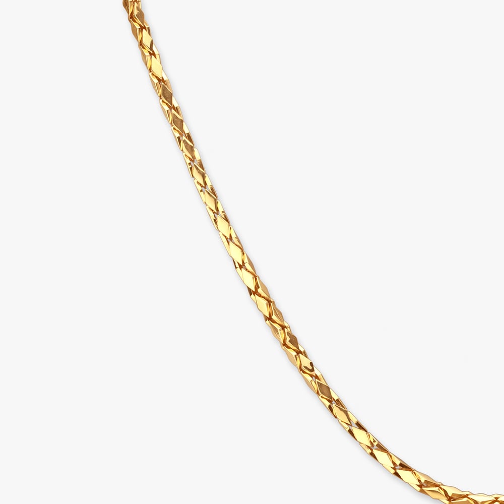 Sculpted Radiance Gold Chain For Men,,hi-res image number null