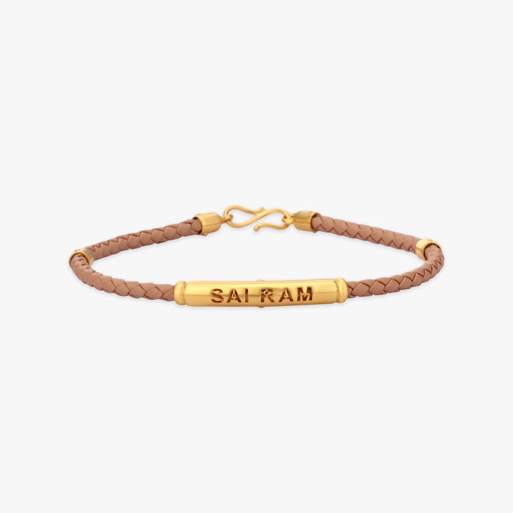 Sai Ram Serenity Gold Bracelet for Men,,hi-res image number null