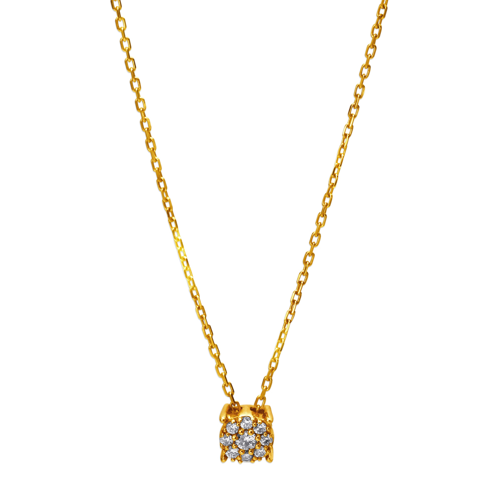 Floral Sparkle Diamond Necklace,,hi-res image number null